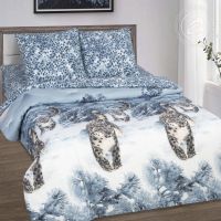 «Снежный барс» (DE LUXE) постельное белье Поплин 1.5 спальный