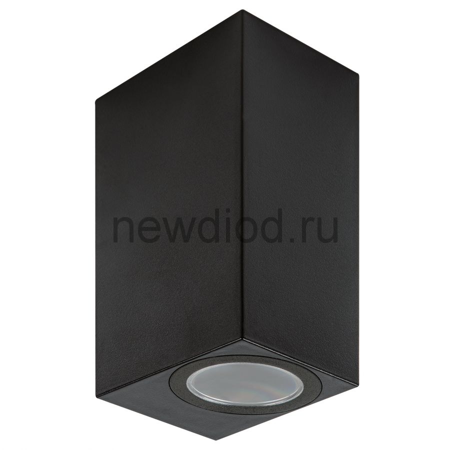 Светильник уличный UUL-P42A 2х6W-GU10 IP65 BLACK под две лампы GU10 архитектурный накладной корпус черный TM Uniel