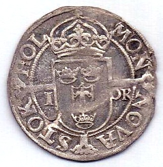 1 оре - эре 1575 Швеция