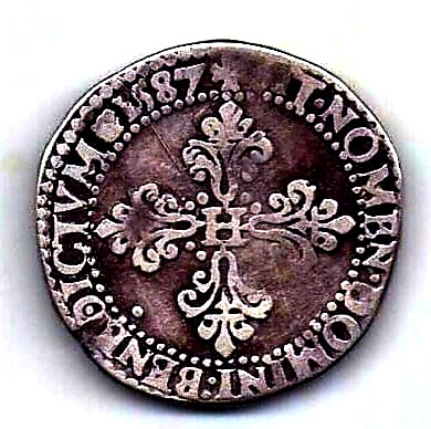 1 франк 1587 Франция RR Польша
