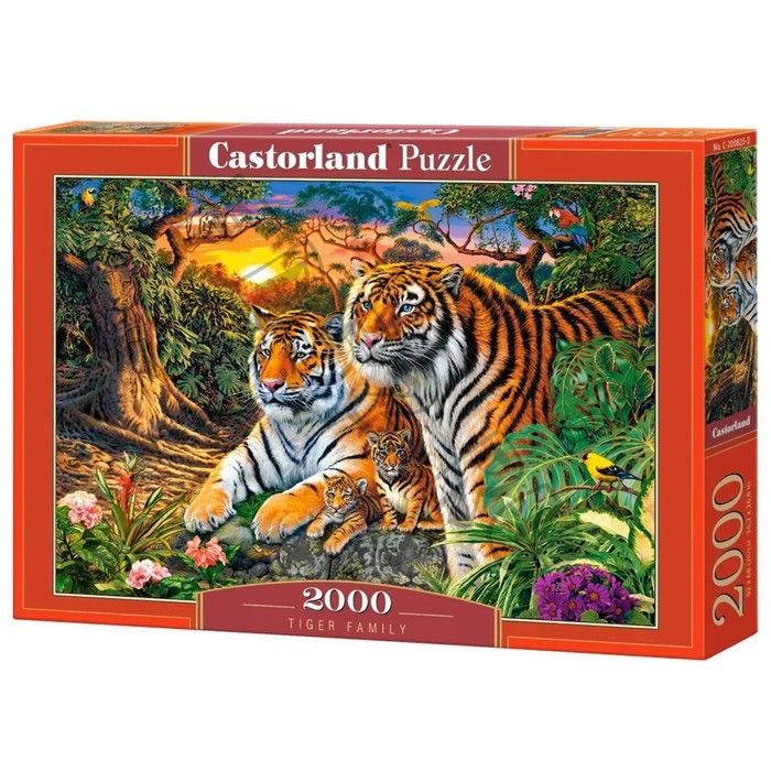 Пазл «Семья тигров», 2000 элементов