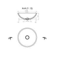 Раковина Holbi Demeter 1.02.016.11 круглой формы диаметром 41 см схема 3