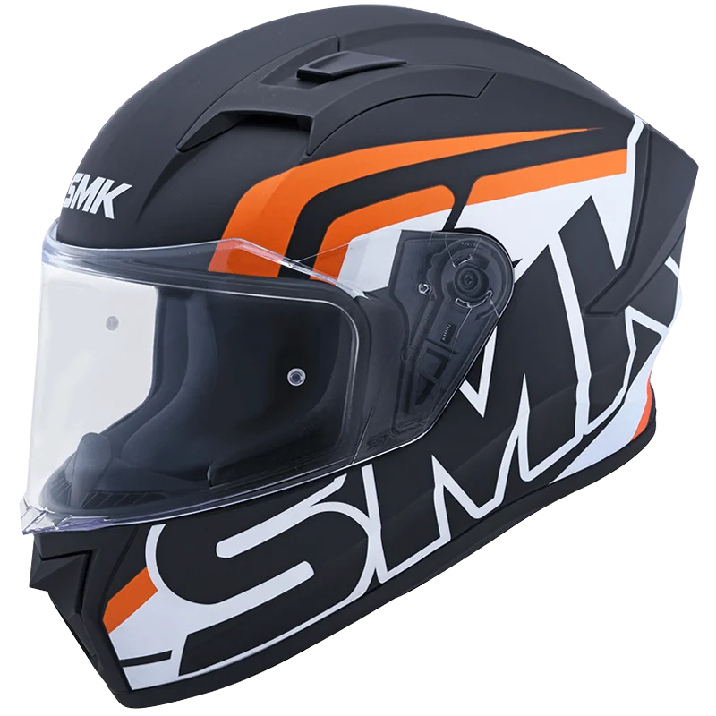 Шлем SMK STELLAR STAGE, цвет чёрный/белый/оранжевый, матовый
