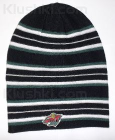 Шапка двусторонняя Reebok Minnesota Wild Reversible Long Knit HAT
