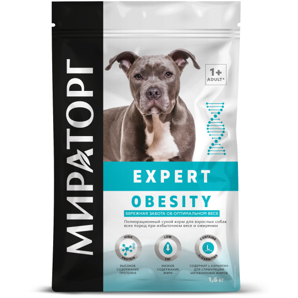 Сухой корм для собак Мираторг Expert Obesity Бережная забота об оптимальном весе