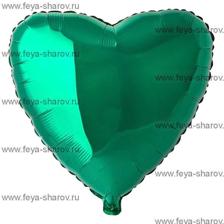 Шар Сердце Green 81 см