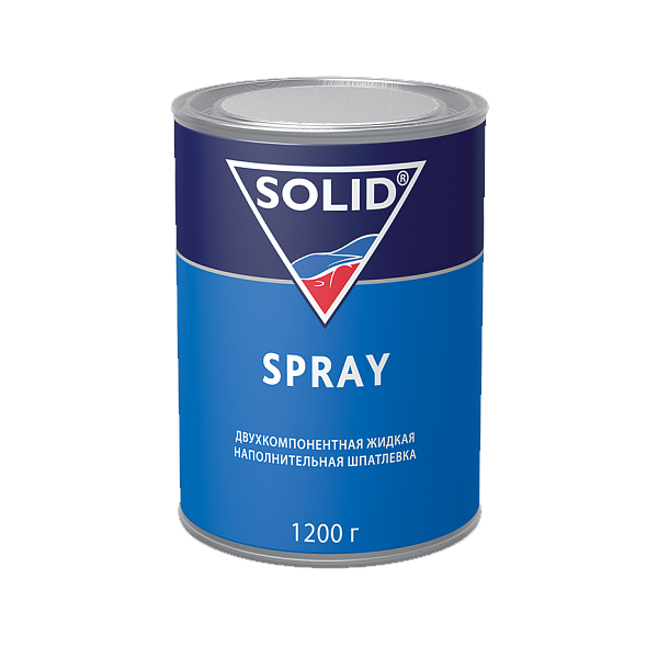 Solid SPRAY Жидкая шпатлевка для окончательных работ, фасовка 1,2кг.