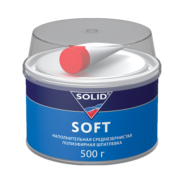 Solid SOFT Наполнительная среднезернистая шпатлевка, фасовка 500гр