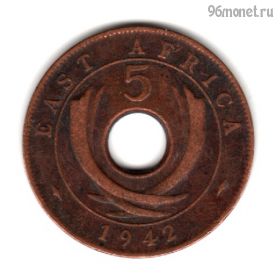 Бр. Восточная Африка 5 центов 1942