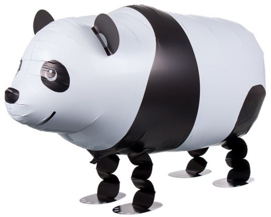 Панда ходячий малый шар фольгированный с гелием