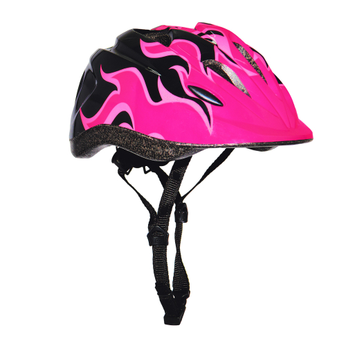 Шлем детский RGX Flame черный/розовый с регулировкой размера, размер (50-57)