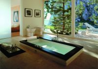 Гидромассажная встраиваемая ванна Jacuzzi Aura Uno Stone с 8 форсунками и подсветкой 180x90 схема 4