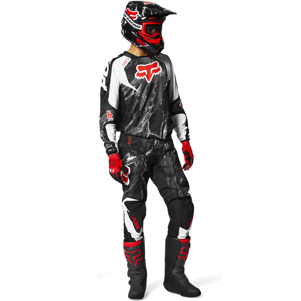 Fox 180 Karrera Black (2023) джерси и штаны для мотокросса