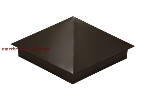 Колпак на столб 390х390мм 0,5 Satin с пленкой RR 32 темно-коричневый