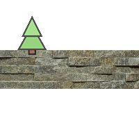 Панель из натурального камня Кварцит зеленый 600*150 мм