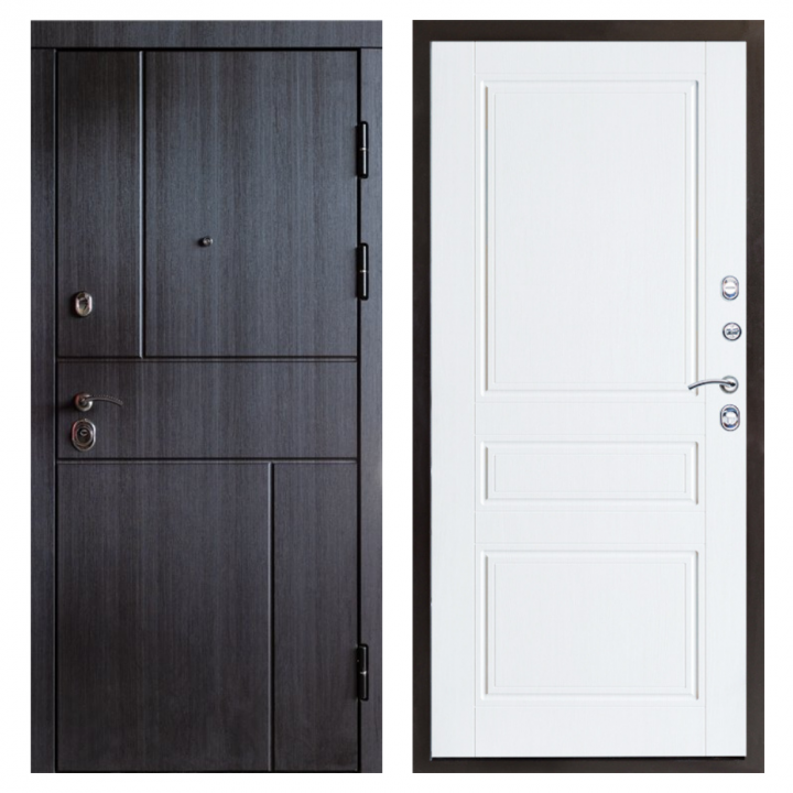 Входная дверь Termo-door  Вертикаль венге Классика лиственница Металлическая