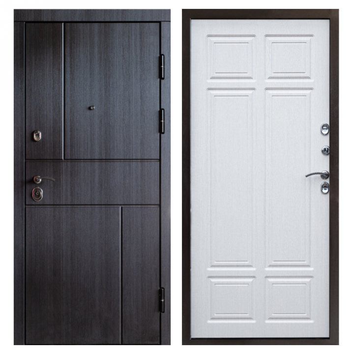 Входная дверь Termo-door  Вертикаль венге Лиственница премиум Металлическая