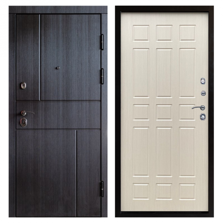 Входная дверь Termo-door  Вертикаль венге Спарта лиственница Металлическая
