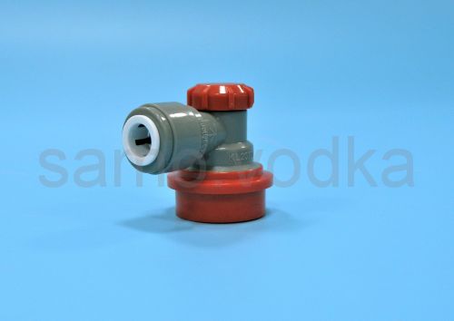 Коннектор газовый (красный) Ball Lock с фитингом Duotight под шланг ?9,5 мм