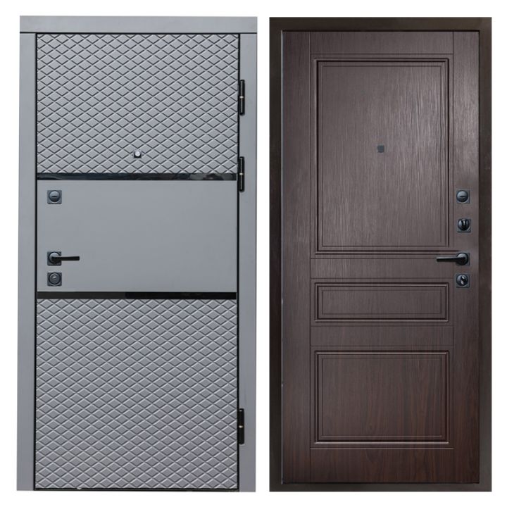 Входная дверь Termo-door Fusion black Классик Венге Металлическая
