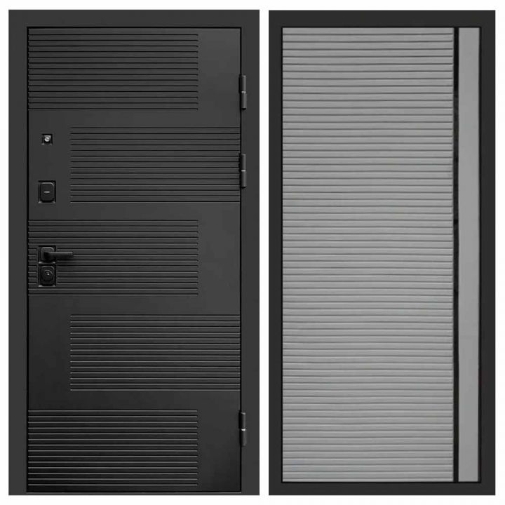 Входная дверь Termo-door Фаворит BLACK PORTE Грей Софт