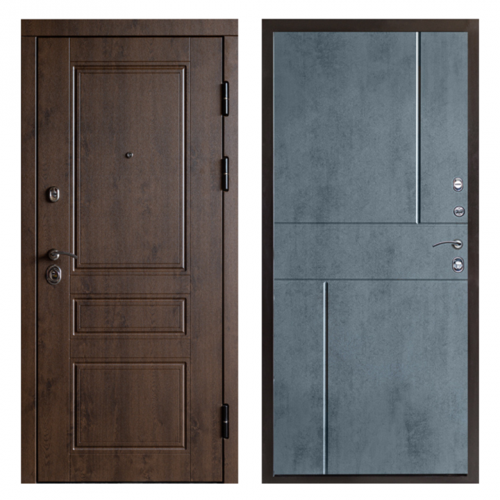 Входная дверь Termo-door Орегон дуб Горизонт бетон темный