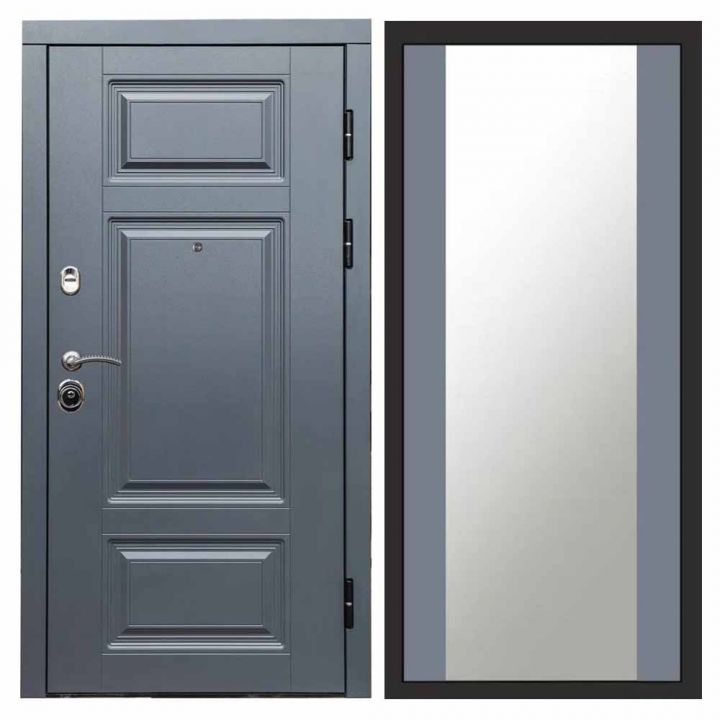 Входная дверь Termo-door Премиум Grey Зеркало Грей Софт