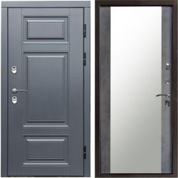 Входная дверь Termo-door Премиум Grey Зеркало Бетон темный с терморазрывом Металлическая