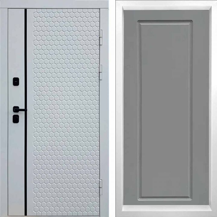 Входная дверь Termo-door SIMPLE WHITE Гранд Грей Софт