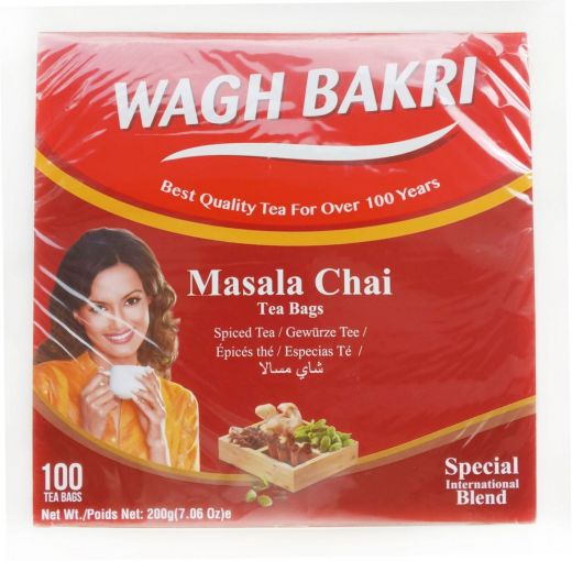 Чай черный со специями Масала Вагх Бакри | 100 пакетиков (200 г) | Wagh Bakri