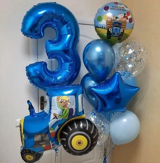 Воздушные шары “Синий трактор„