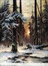 Набор для вышивания "1683 Winter Sunset in the Fir Forest (small)"