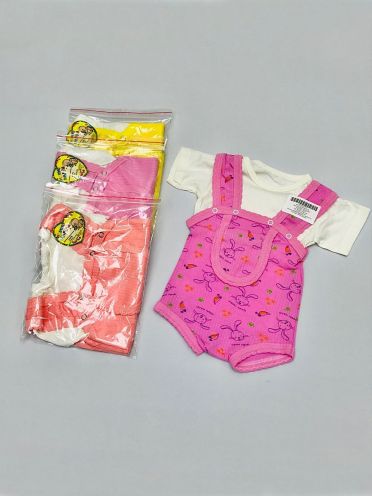 Костюм интерлок "Лапша", цвет для девочек: песочник+футболка