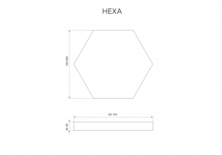 Ромбообразный Led светильник Hexa 400