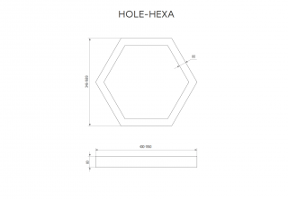 Ромбообразный Led светильник HOLE HEXA- 400