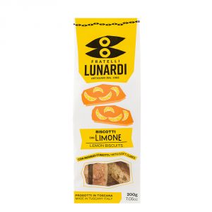 Печенье с цукатами лимона Fratelli Lunardi Biscotti Limone 200 г - Италия