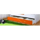 Ящик для кровати "Радуга" (Матрешка), белый/оранжевый