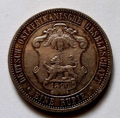 1 рупия 1890 Германская Восточная Африка AUNC Редкий год