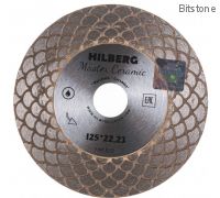 Диск алмазный Hilberg отрезной Master Ceramic (керамогранит, твердая керамика) 125мм/22,23мм (HM522)
