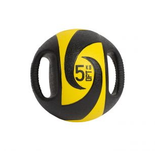 Мяч тренировочный (медицинбол) Original Fittools FT-DHMB-05 с хватами (5 кг) 