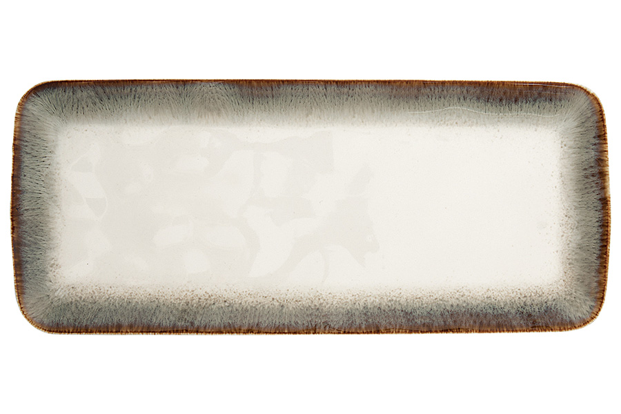 Блюдо прямоугольное "Nuances", коричневое, 36х16 см