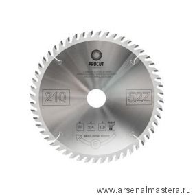 Новинка! Пильный диск по ЛДСП, МДФ 190x30x2.6/1.6 Z=52 TCG PROCUT 755.1903052