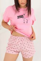 Пижама Вхламиngo футболка+шорты [розовый]