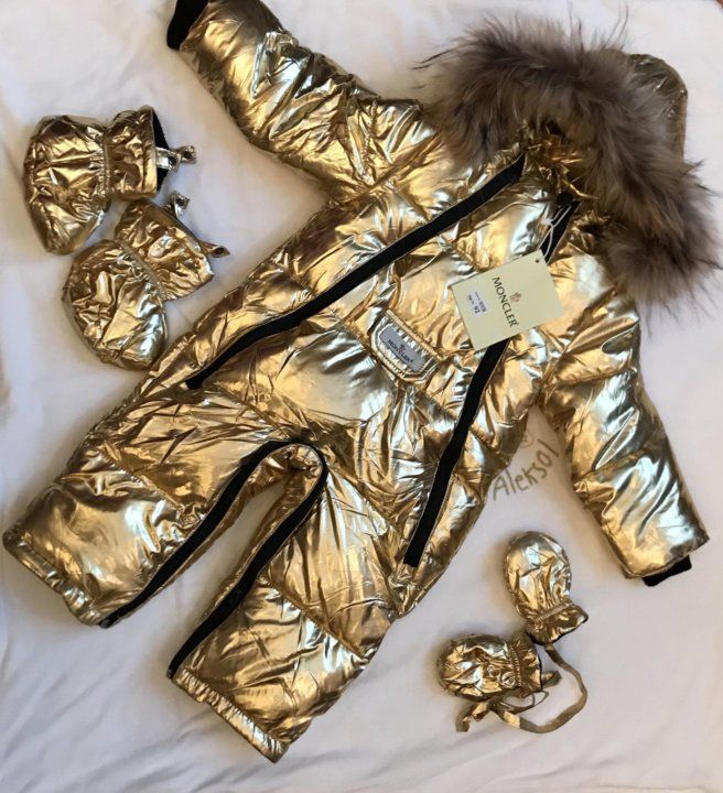 комбинезон трансформер Moncler золотой