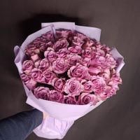 35 фиолетовых роз (40см)