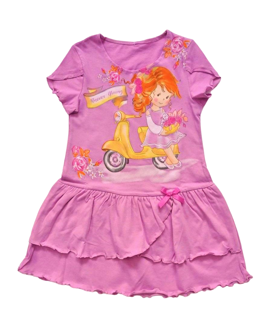 Платье для девочки Малышка на мопеде