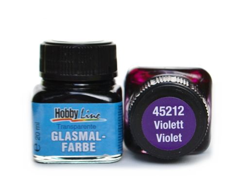 Витражная лаковая краска Hobby line, цвет 45212 Violett, 20 мл