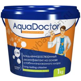 AquaDoctor C-90T, медленнорастворимый дезинфектант на основе хлора, 1кг