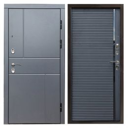 Входная дверь Termo-door Вертикаль Grey Porte black с терморазрывом Металлическая