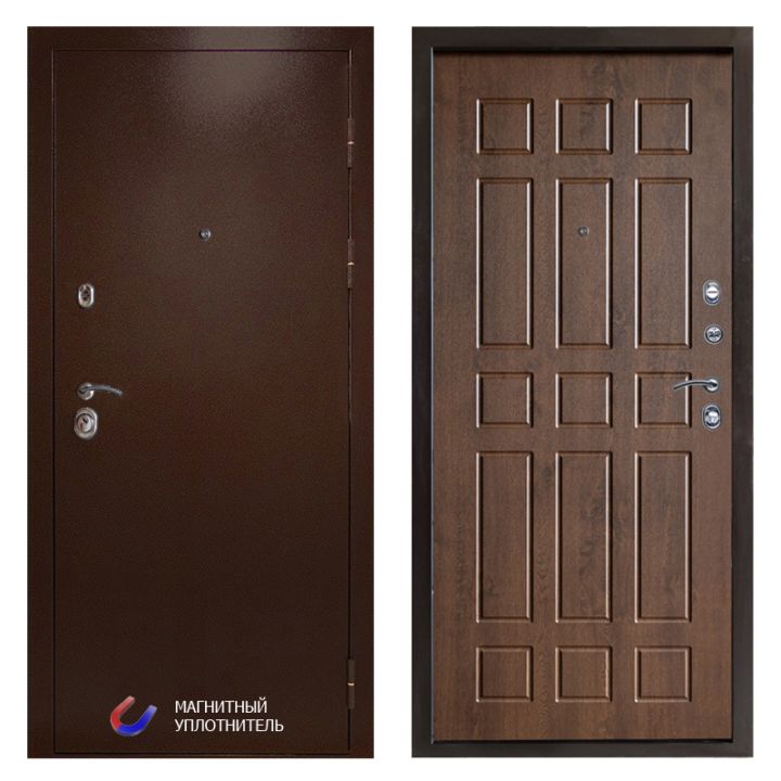 Входная дверь Termo-door Техно Медь Спарта дуб Металлическая